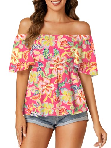 Image of LYANER Women's Square Neck Cute Peplum Top