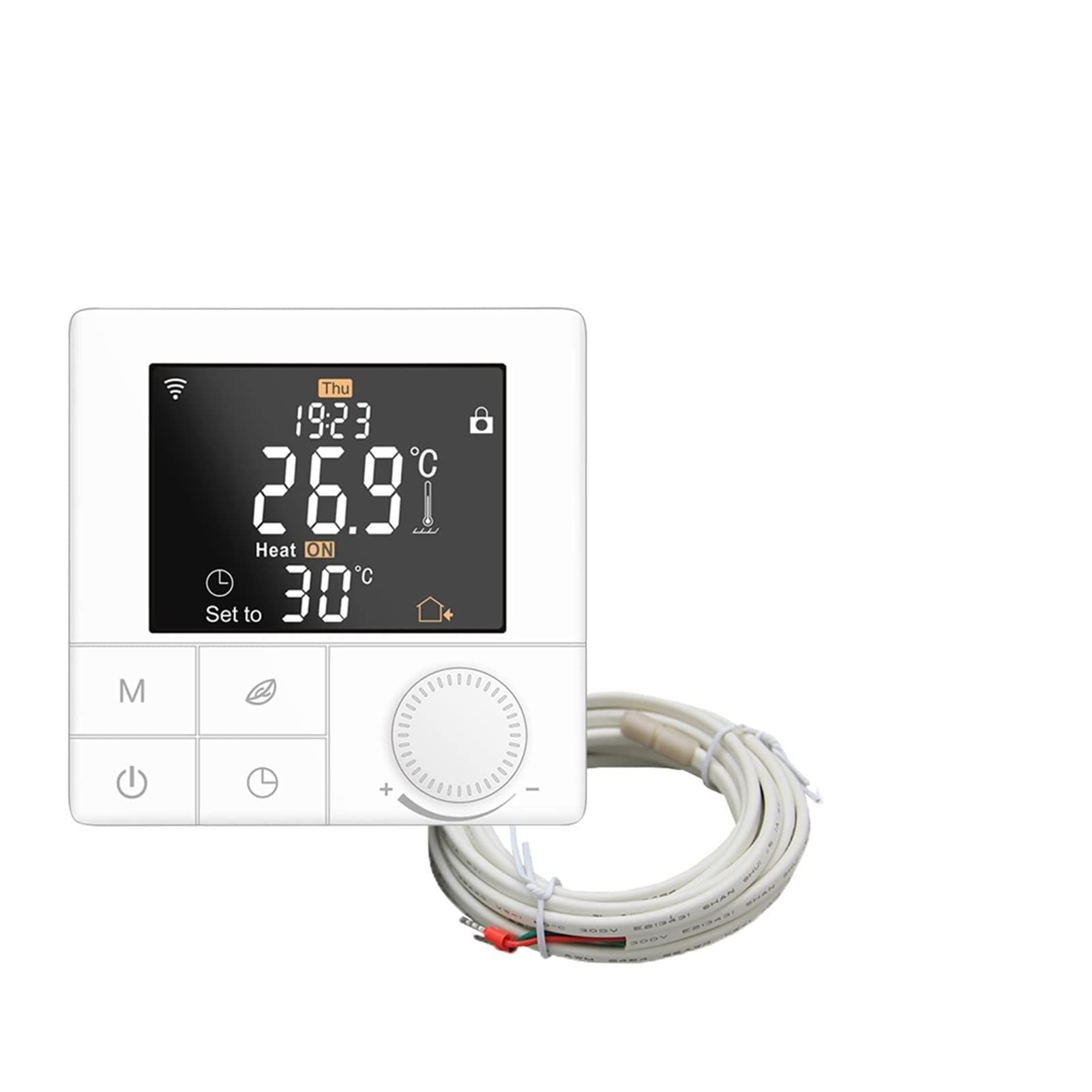 Cyfrowy higrometr termometr wewnętrzny Tuya Smart WiFi Termostat temperatury Ciepły sterownik ogrzewania podłogowego Alexa Voice Digital Programboiler Termoregulator Z wyświetlaczem LCD(TR8B-WIFI-EP)