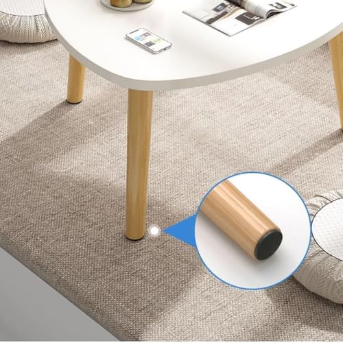 Table basse baie vitrée triangulaire compacte et stable pour espace réduit