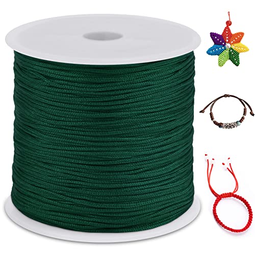 LEREATI Nylon Cord 0.8mm x 100m, Satin Cord Nylon String Macrame Cord