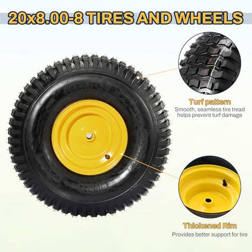 20x8.00-8 Tire and Wheel Assembly - Tread Design