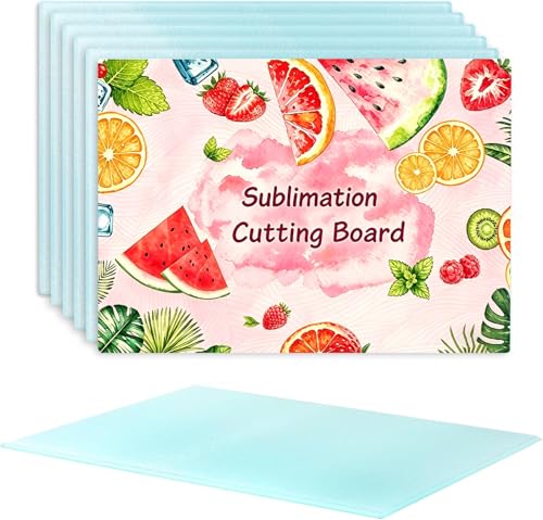 6Pcs 1115 Inch Sublimation Cutting Board Blanks Textured Tempered Glass Cutting Board for Kitchen Anti Slip Heat Resistant Glass Chopping Boards for DIY Countertop Heat Press Machine