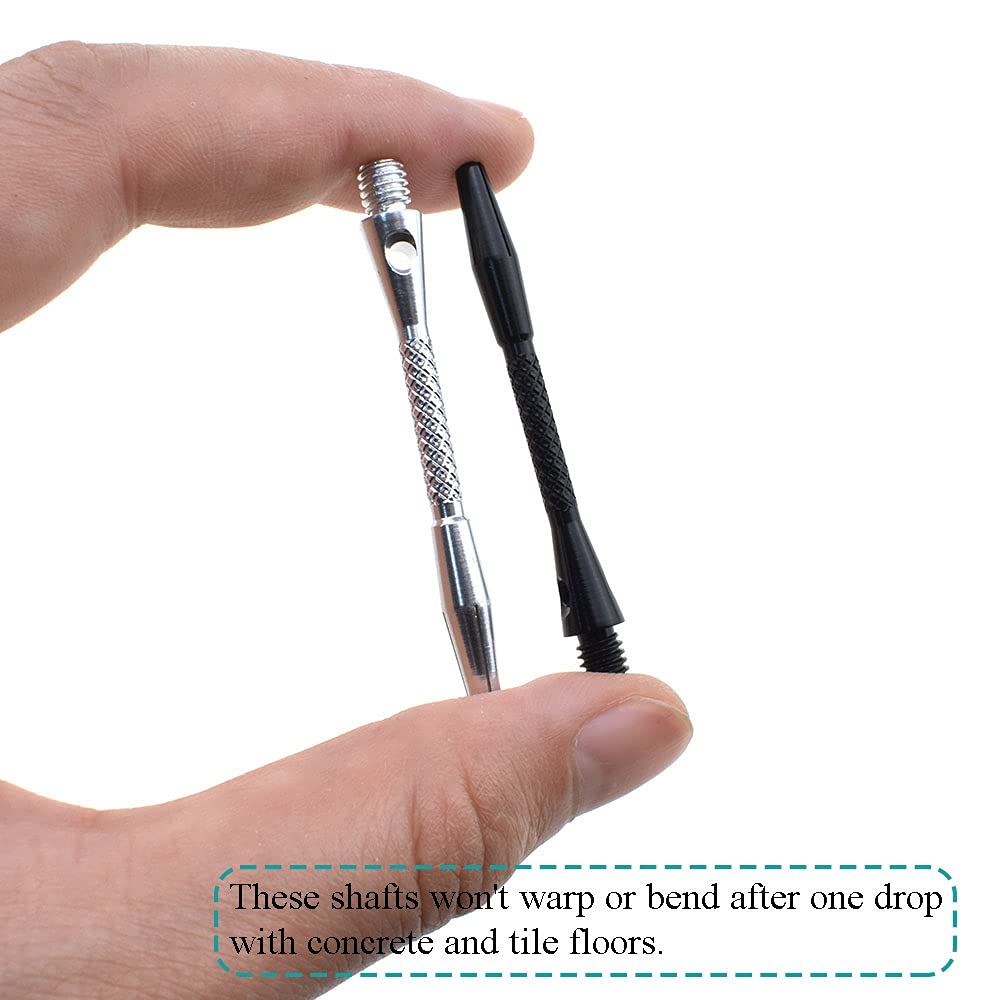 L-Style LARO Silent Spinner Dart Shaft Set of 3 Durable Plastic No Rattle - Clear Black 260 (in-Between)