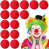 Healifty Circus Foam Clown Nose: 50Pcs Red Foam Sponge Balls Clown Noses Bulk for Halloween Christmas Masquerade Cosplay Carnival Party Performance Prop