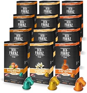 Kapsułki do kawy kompatybilne z Nespresso, 12 x 10 Kapsułki (60 x Crema, 60 x Espresso)
