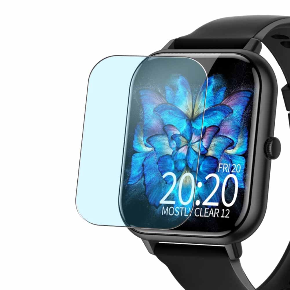 Puccy 3 Pack Anti Blue Light Screen Protector, compatible with RLQA UP-54 RLQA-54 1.83" Smart Watch smartwatch TPU Film Guard （ Not Tempered Glass Protectors ）