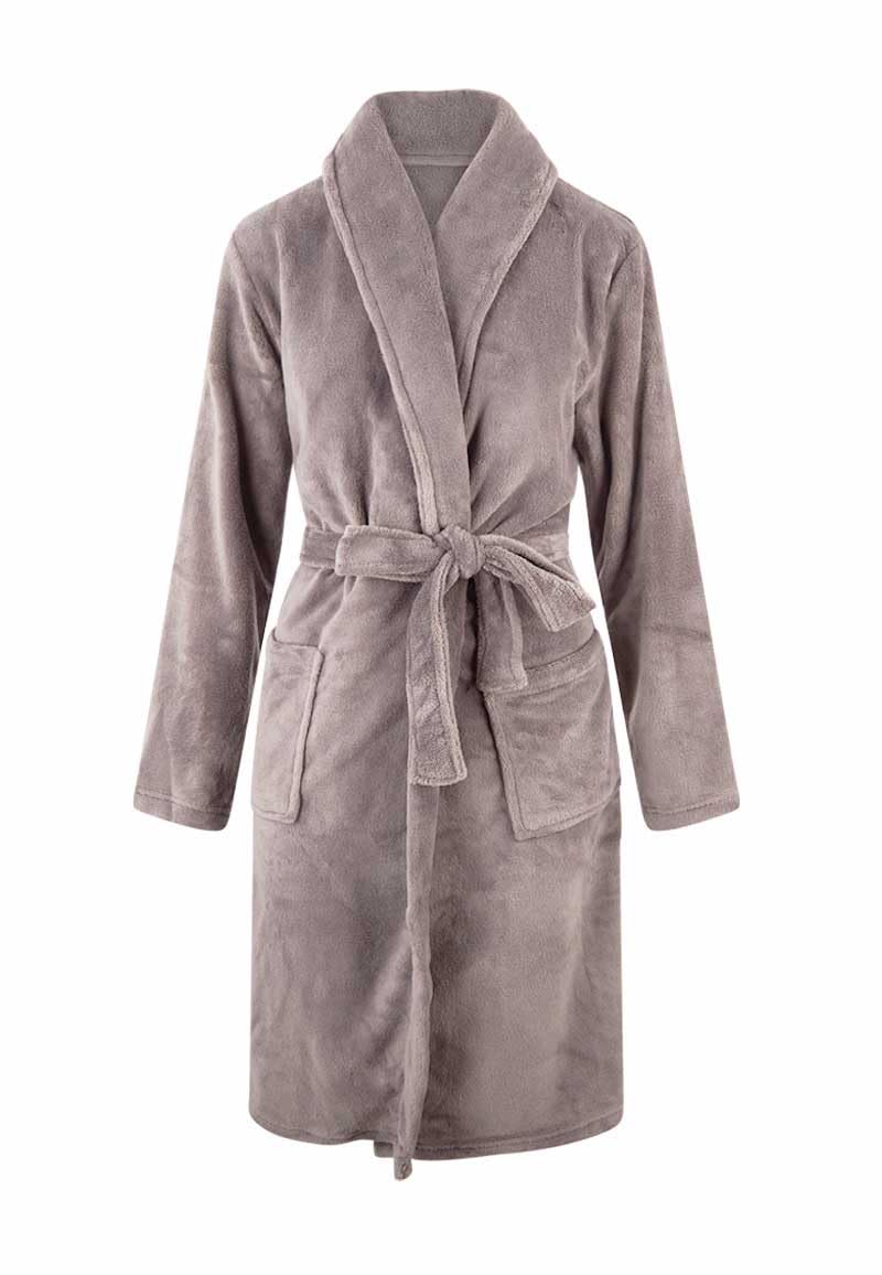 RELAX COMPANY - Fleece-Bademantel mit Namen Bestickt - Bademantel - Schalkragen - Männer und Frauen - Morgenmantel mit Stickerei personalisiert