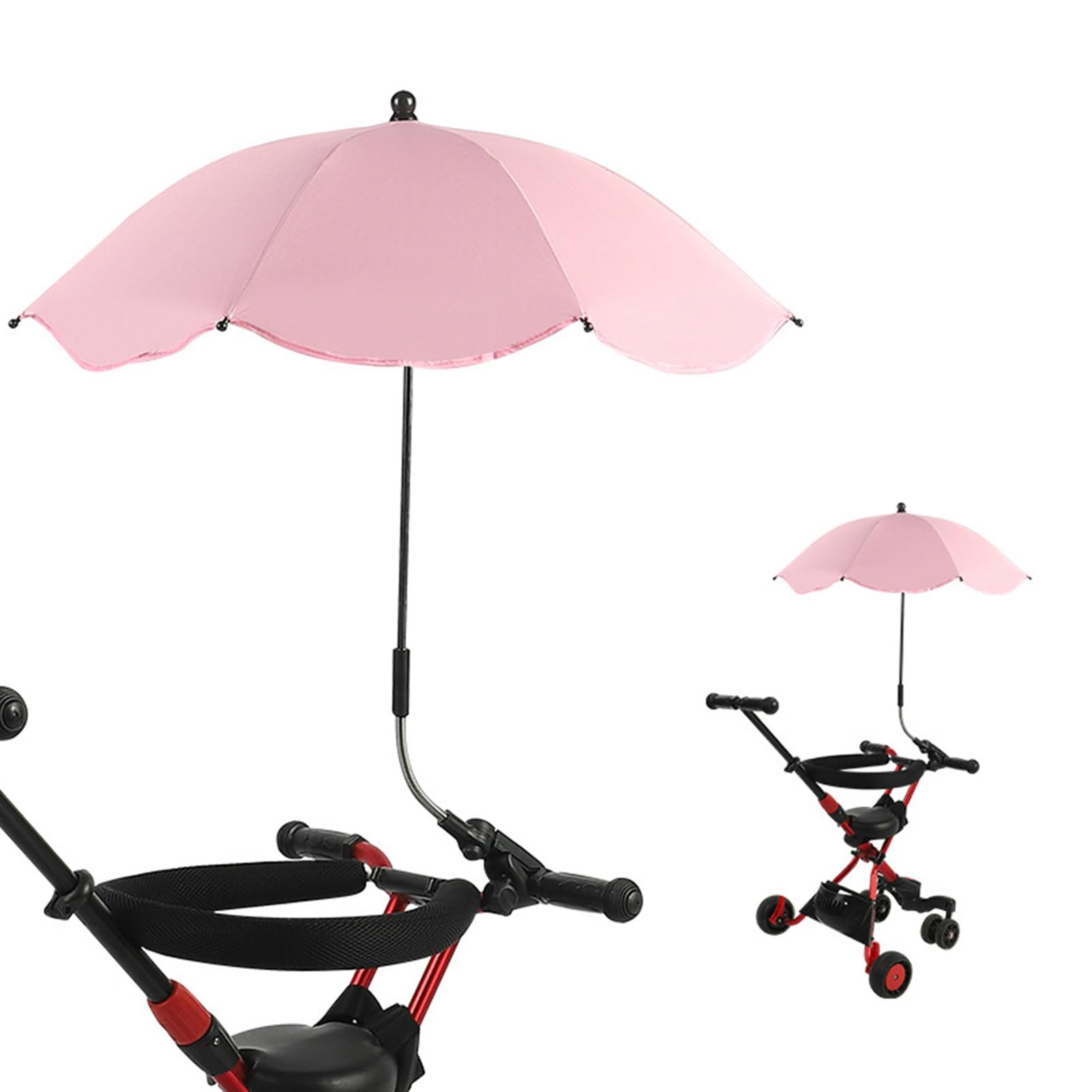 Baby Stroller Sun Shade, Stroller Parasol for Beach Chair (Roseate)