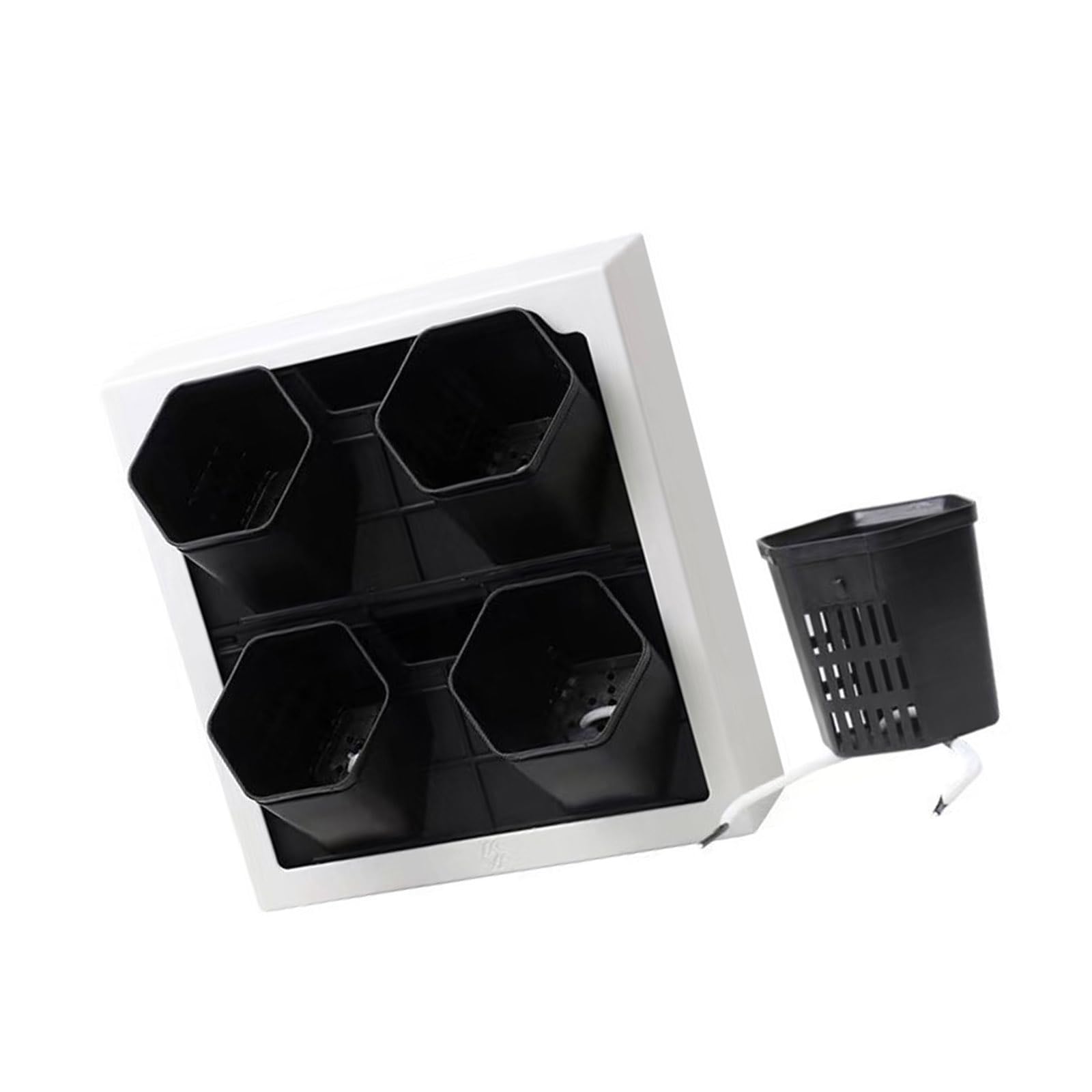 Piceioep Unique Vertical Hanging Flower Pots with Frame for Balcony Space Saving Plastics Flower Container