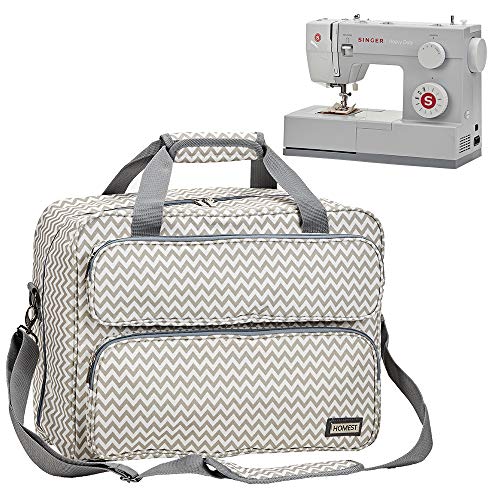 HOMEST Sewing Machine Carrying Case, Universal Tote Bag with Shoulder Strap Compatible