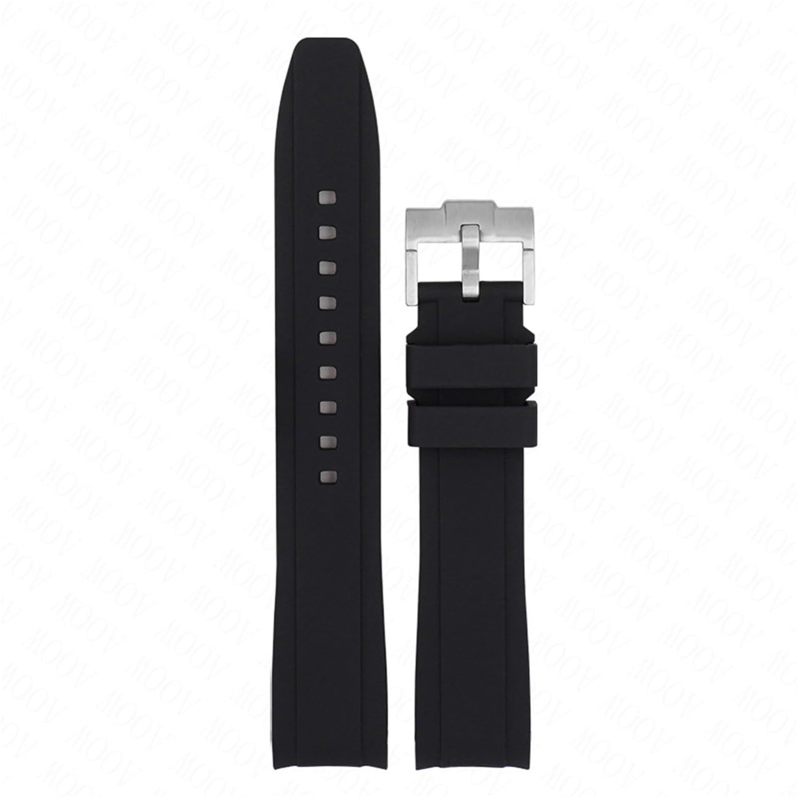 Cinturino in caucciù con estremità curva 18/19/20/21/22mm cinturino universale in silicone sportivo morbido impermeabile sostituisci cintura braccialetto per uomo donna