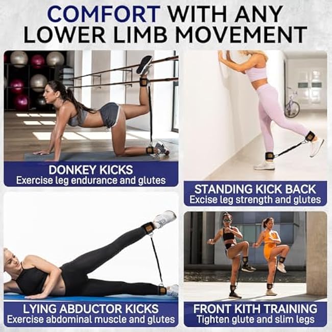 Resistance Bands for Lower Body Exercises Leg Strength Resistance Bands for Working Out Glutes Hip Building Resistance Tubes with Heavy Duty Protective Nylon Sleeves for Fitness Yoga