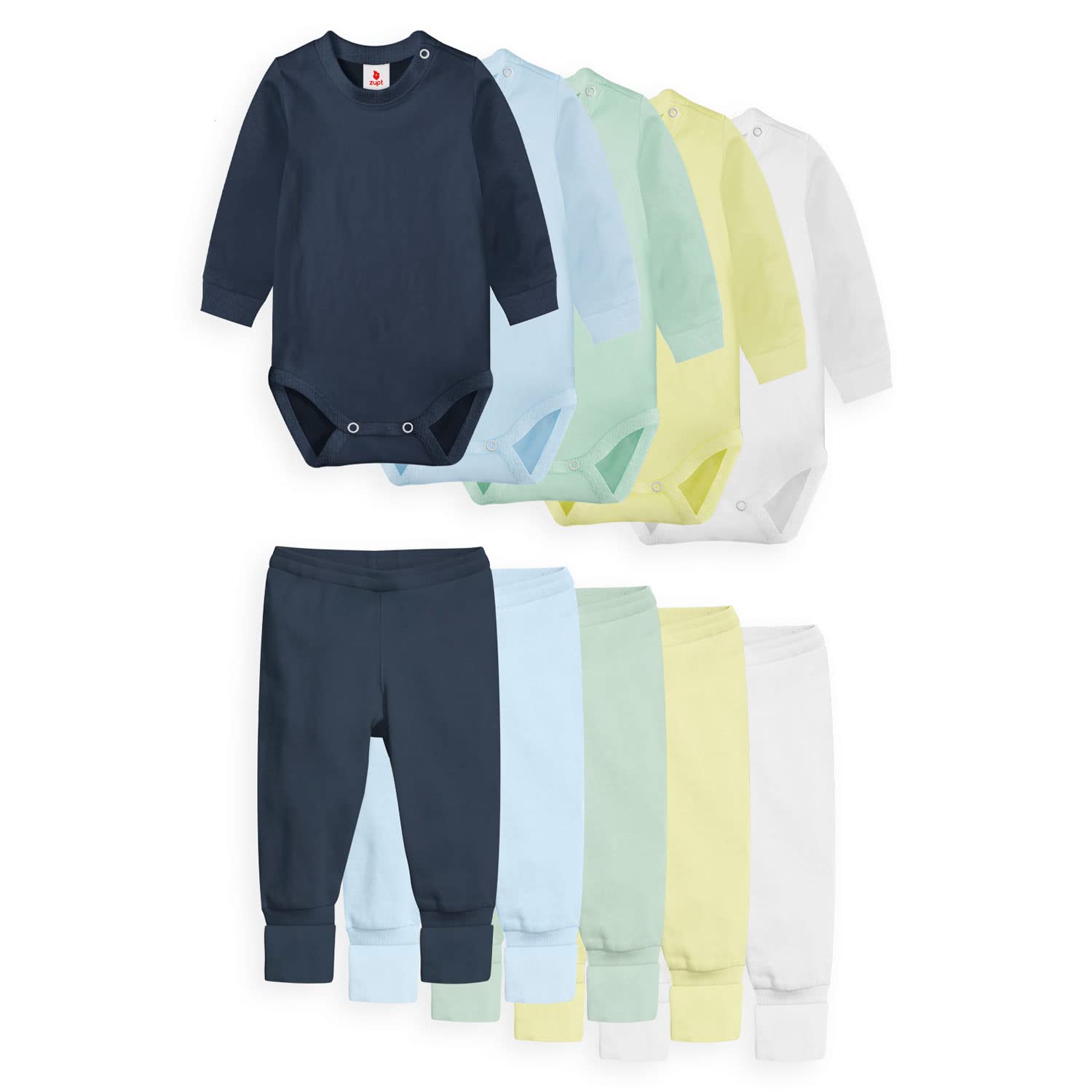 Kit 10 Peças Body e Calça Longo, Zupt Baby, Menino