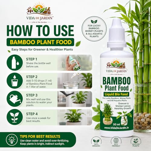 Image of Bamboo Plant Food Liquid Bio Food, for Lucky Bamboo, Money Plants and Aquatic Plants, 50 ml (Pack of 1)