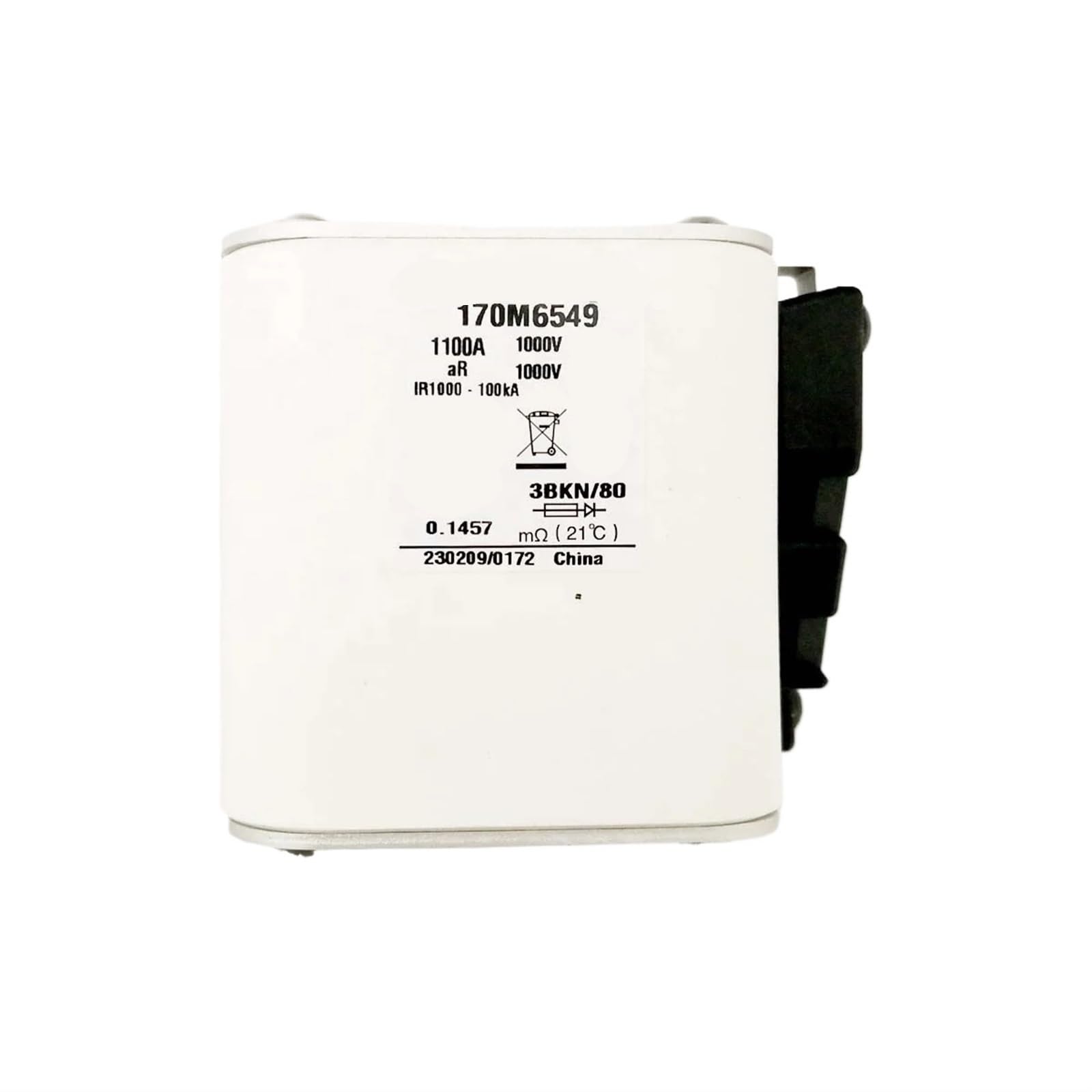 Fusible carré 170M6549 1.3KVAC RECT protégeant les onduleurs haute tension