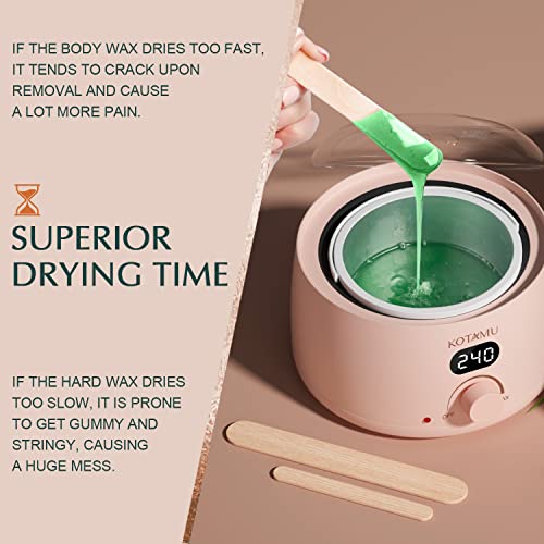 Wax Beads, Kotamu 450G Aloe Hair Removal Hard Wax Beads For Thick, Stubborn Body Hair, Leg Waxing #TOP4
