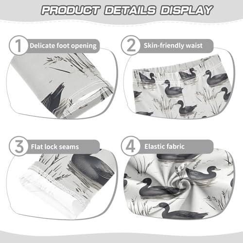 Black Duck Reed Girls Leggings Soft Stretch Workout Yoga Dance Pants for Kids Casual Tights3