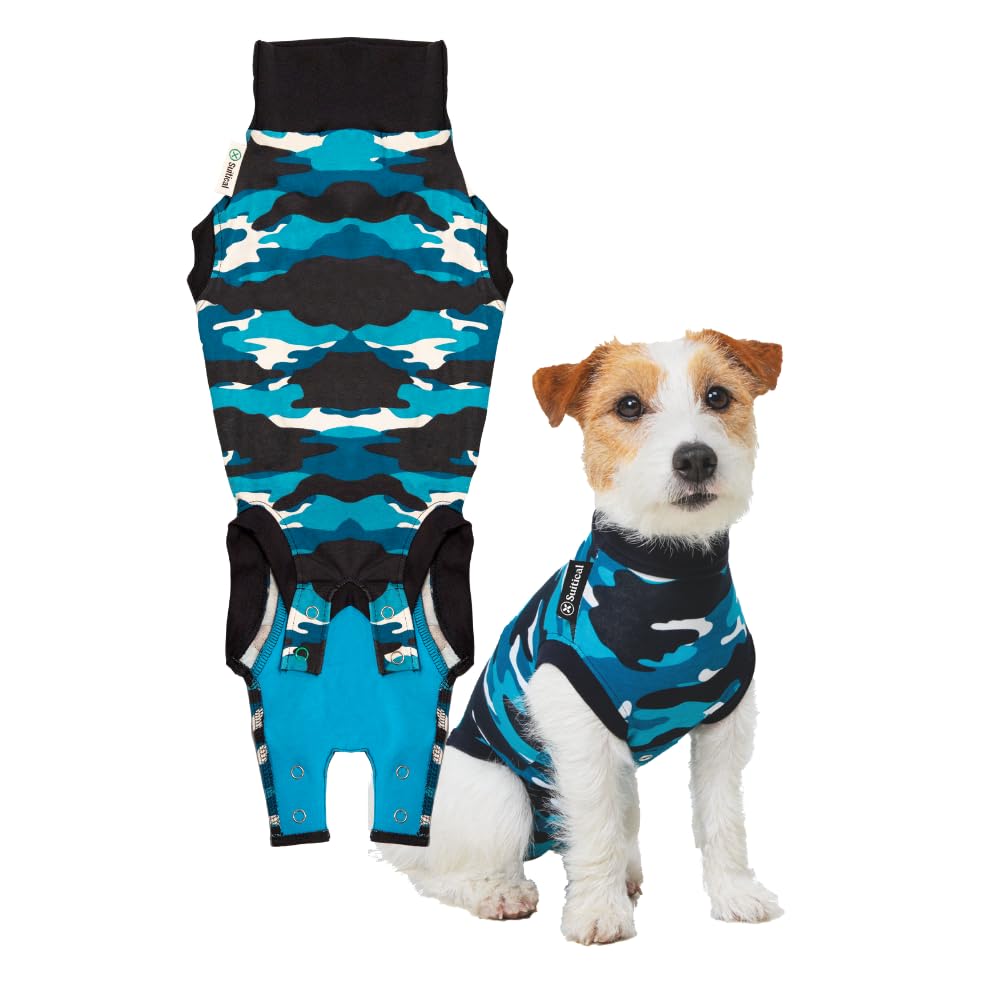 Suitical Recovery Suit Dog, XX-Small, Blue Camouflage