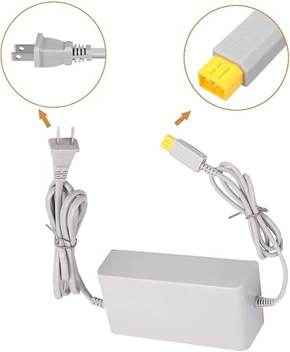 Miniatura 7 de Cables y adaptadores de CA para Wii U, cargador de controlador Wii u, cable de alimentación de 15 V, repuesto para Nintendo WiiU (no compatible con