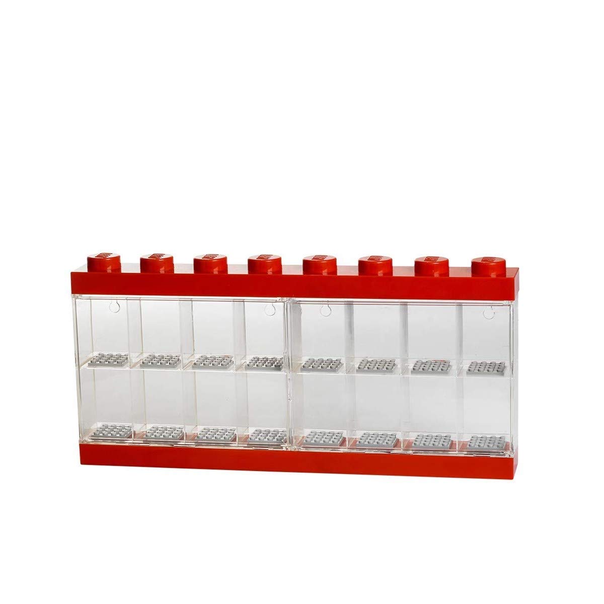 LEGO Minifigure 16 Compartment Display Case, Bright Red