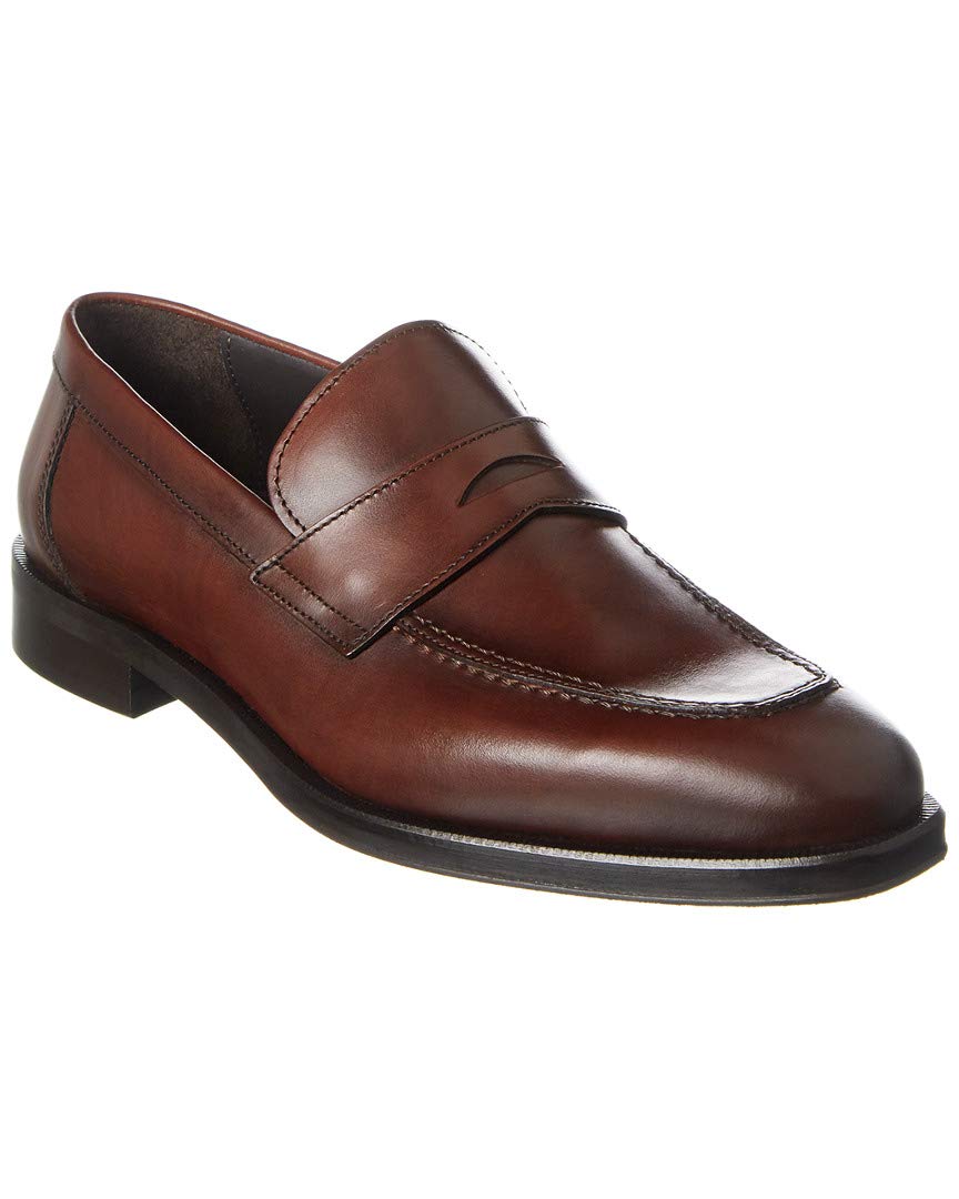 Bruno Magli Mens Brown Leather Penny Loafers Shoes Size 10  C133 Tazio Slip-On Loafer – Bruno Magli main image 3