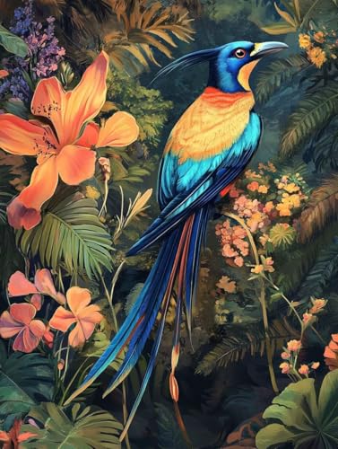 Broderie diamant forêt oiseau : créez votre décoration maison 5D lors d'un après-midi DIY