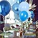 Blue Balloon Set, 60 Packs 12 Inches Metallic Chrome Blue Balloons Pearl Blue Balloons Macaron Baby Blue Balloons Light Blue Balloons for Bridal Shower, Wedding, Baby Shower, Birthday Party,