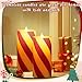 Retisee 4 Pcs Christmas Candy Cane Flameless Candles 3 x 6 '' Striped Flickering LED Candles Real Wax with Remote Timer Battery Operated Fake Candle Wide Glitter for Party Decoration