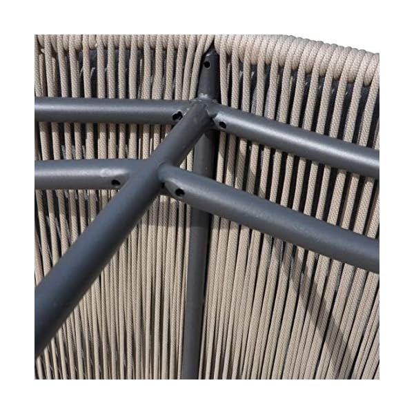 OUTLIV. Maranello 2-Sitzer Sofa Stahl & Rope Schwarz/Grau