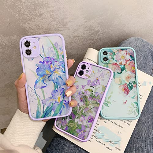 FORKIS iPhone hoesje vintage bladeren bloem telefoonhoesje voor iPhone 12 14 11 13 Pro Max hoesjes voor iPhone X Xr Xs 8 7 Plus Se2 harde schokbestendige achterkant hoesje voor iPhone 13 Pro, roze Smhh 1 - Afbeelding 4