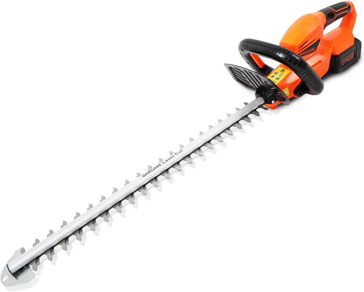 GARCARE 20V Hedge Trimmer Cordless Bush Trimmer with Battery and Fast Charge 20 Inch Dual-Action Laster Blade Lightweight Shrub Trimmer
