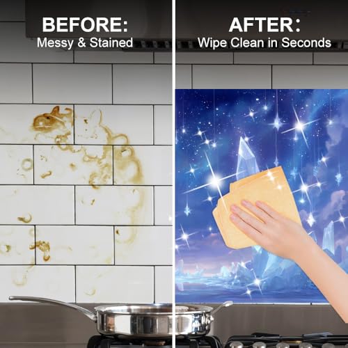 Image of Crystal Fantasy Kitchen Backsplash Peel and Stick, 35.4x23.6 in