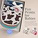 Itzy Ritzy Set of 3 Baby Bibs - Ultra-Soft Adjustable Infant & Toddler Bibs Made of Triple-Layer Cotton Muslin, Ideal for Drooling, Teething, & Eating - 3 Stylish, Coordinating Prints (Cow Print)