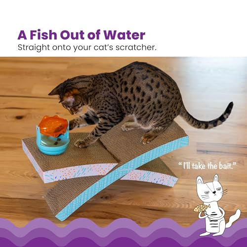 Catstages Spinning Treat Scratch Toy Cat Scratcher Topper, Orange