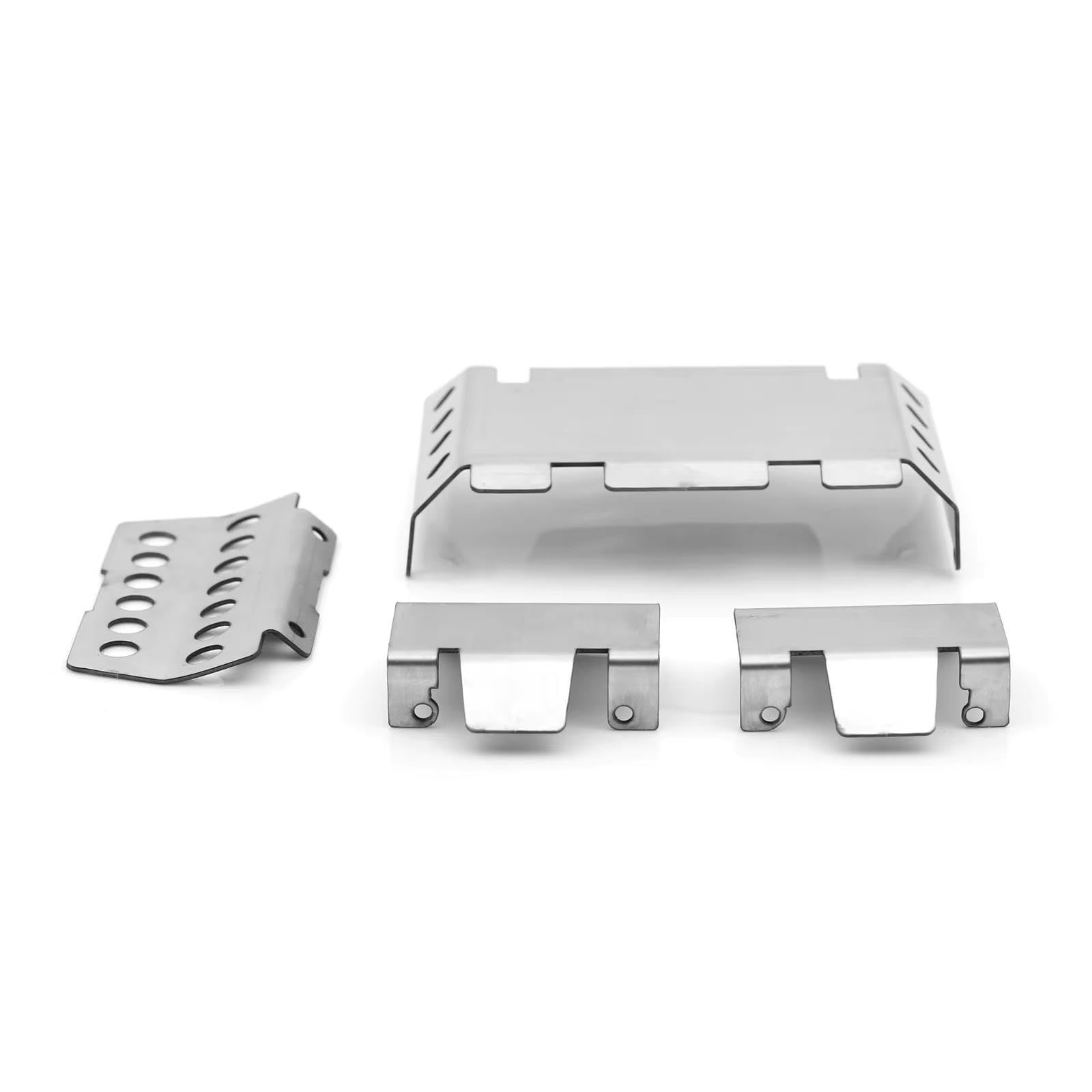 Piastra Paramotore Protezione Telaio Acciaio Inossidabil Per Fms Fcx10 1/10