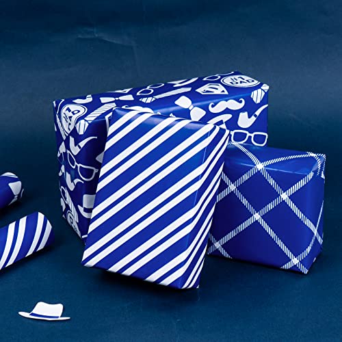 Maypluss Fathers Day Wrapping Paper Roll - Mini Roll - 17" X 120" Per Roll - Design (42.3 Sq.ft.ttl) #TOP4