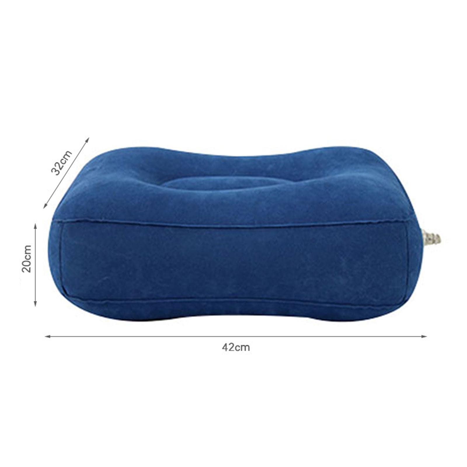 Set di 5 cuscini poggiapiedi gonfiabili in PVC per casa, aereo e campeggio, blu, 42 x 32 x 20 cm