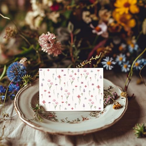 Slapaflife BLANK CARD FLOWER 02 Cards With Envelopes All Occasion,Elegant Floral Design Blank Greeting Cards 4X6,20Pack -Blank Greeting Cards,Note Cards thumb #6