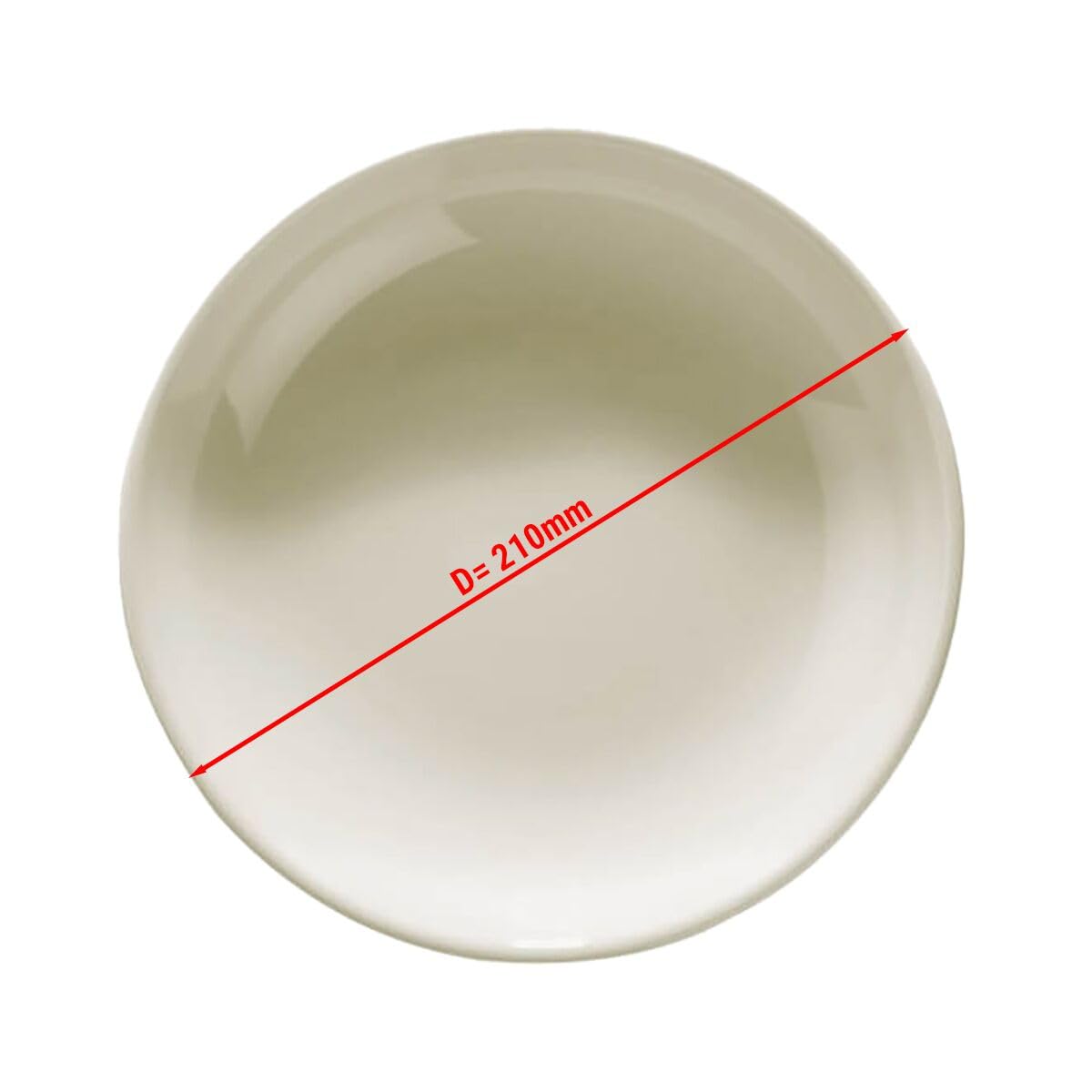 GGM Gastro | TTTEK21 | (12 Stück) TEOS - Teller - tief - Ø 210mm - Creme