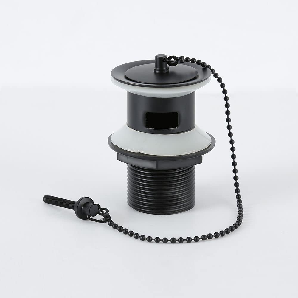 Milano Black Elizabeth Traditional Basin Waste Plug Ball Chain