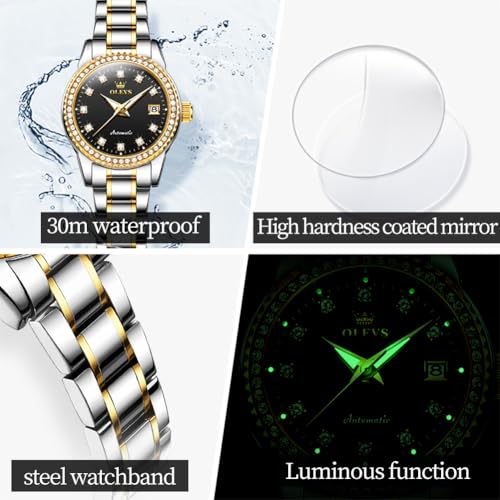 Image of OLEVS Womens Automatic Watch Diamond Fashion Luxury Dress