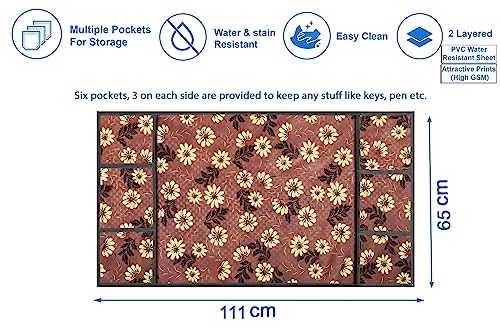 Image of Stylista Refridgerator top Cover Suitable for Samsung RR26C3893UT /HL, 246 Liter Fridge, Dimension (WXD) 65x111 CM, Sprig Pattern Brick