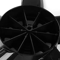 Vista 5 de iiniim 5 hojas de plástico ventilador hoja hogar pedestal ventilador ventilador mesa ventilador pieza de repuesto con cubierta de tuerca negro