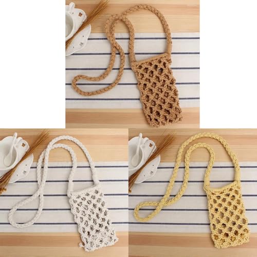 Crossbody Bag for Women Retro Hand-woven Crossbody Bag Summer Casual Hollow Crossbody Mobile Phone Bags2