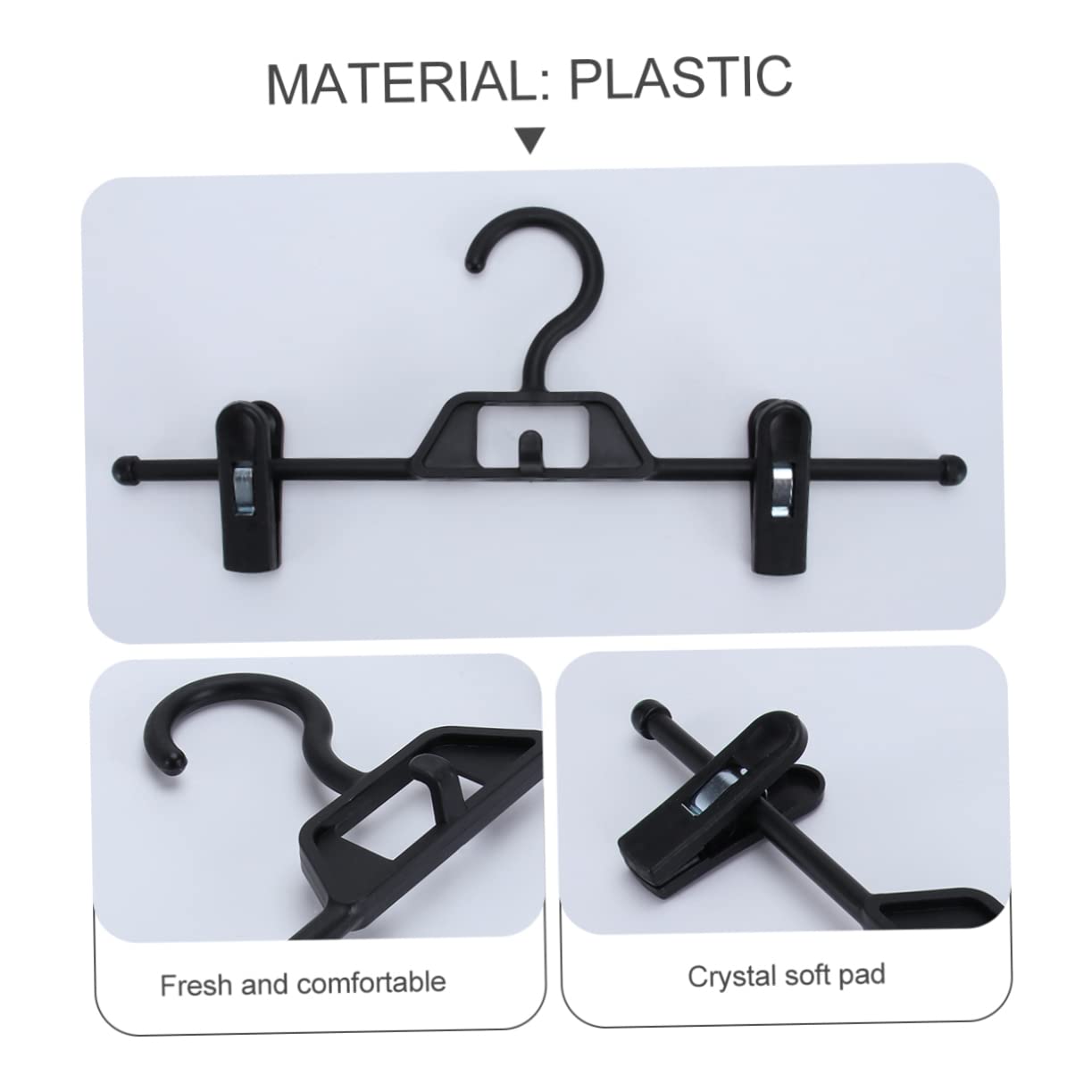 Cabilock 10pcs Stacked Trousers Hanger Trousers Hanger Bottoms Hangers Nursery Hangers Coat Hangers Garments Hangers Pants Hangers Slack Hangers Trouser Clip Hangers Pants Rack Plastic