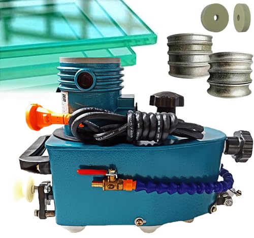 ZHLINGQ Ponceuse De Chants Portative pour Verre, Ponceuse électrique pour Chants Droits, Ronds, Biseautés, 8 000 TR/Min, Ponceuse De Chants 850 W pour Verre, Pierre Et Céramique Blue