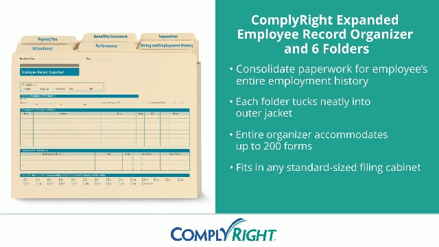 Amazon.com : ComplyRight Expanded Employee Record Organizer and 6