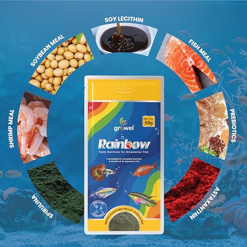 Image of Micro Floating Fish Food Pellets 50g | 0.9mm Pellet Size | Highly Digestible & Nutritious Fish Feed for All Aquarium Fish