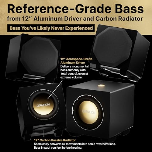 Image of Nakamichi Dragon 11.4.6 Ch Surround System w Dolby Atmos /DTS:X Pro (Pro Cinema Engine), HiFi AMTs, Quad Reference 12 inch Subs, Bipolar Surr, 6 Discrete Height Ch, 5500Watts Max Output. AVR Grade Soundbar