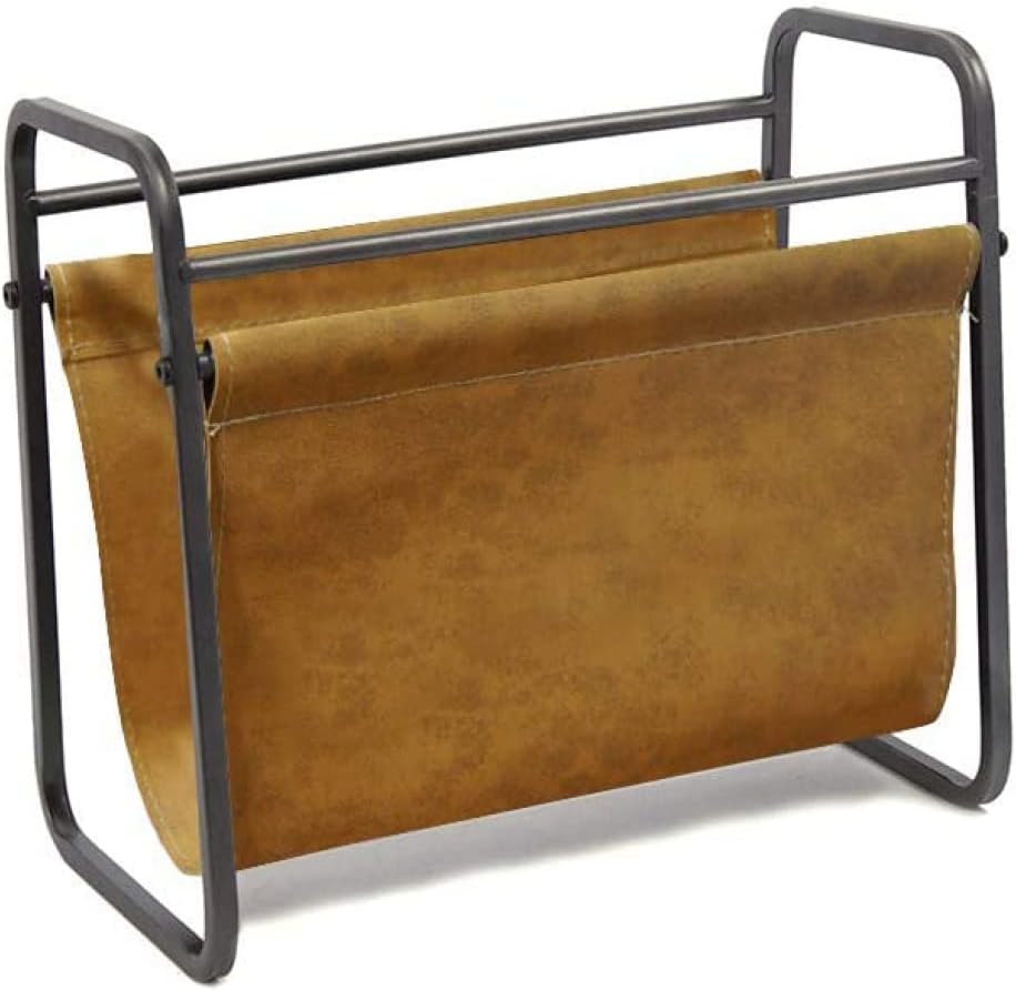 Designstyles Desktop Magazine Holder – Free Standing Floor, Desk and Table Top Storage and Display Stand - Books, Newspapers, Files, Folders – Decorative Design for Home or Office